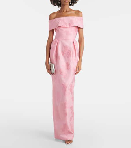 REBECCA VALLANCEC puff-sleeve off-shoulder gown ロングドレス Rebecca Vallance Matchmaker Puff-Sleeve Off-Shoulder Gown in