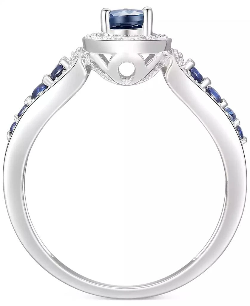 Macy
s Sapphire (3/4 ct. t.w.) 
Diamond (1/10 ct. t.w.) Pear Shaped Ring in Sterling Silver 2