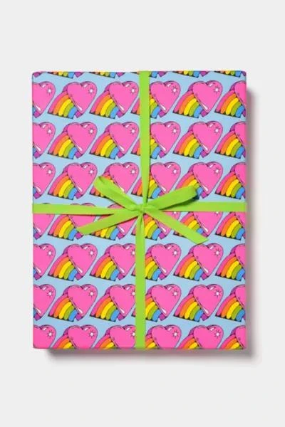 Red Cap Cards Red Cap Rainbow Hearts Wrapping Paper 1