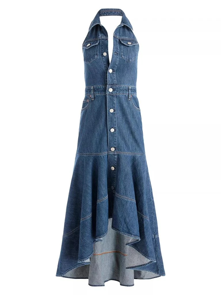 Alice + Olivia Juana High-Low Denim Maxi Dress 1