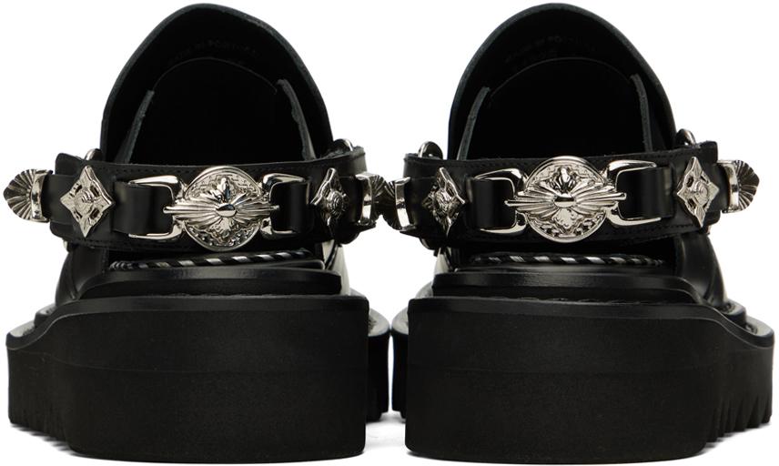 Toga Pulla Black Embellished  Loafers