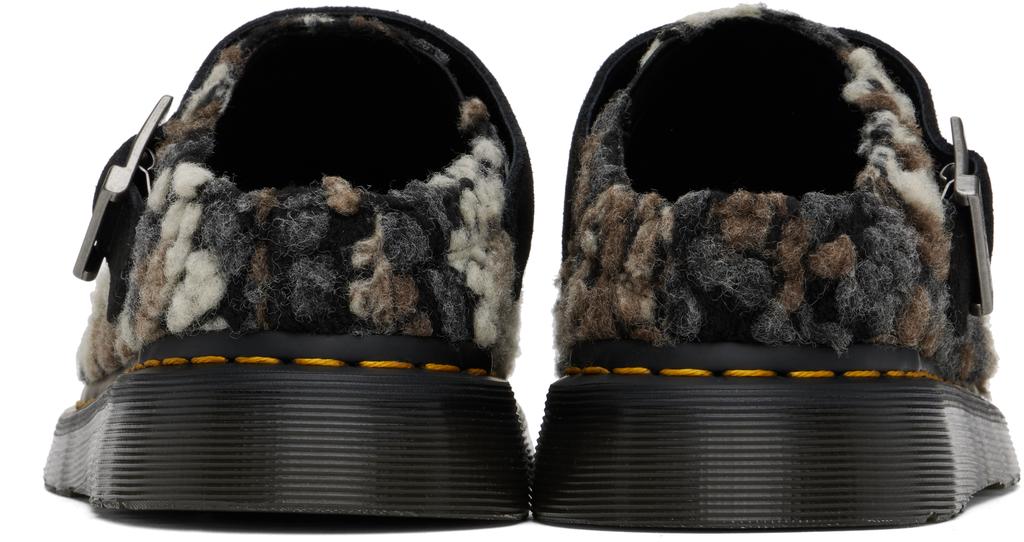 Dr. Martens Black & Brown Isham Crochet Wool Mules