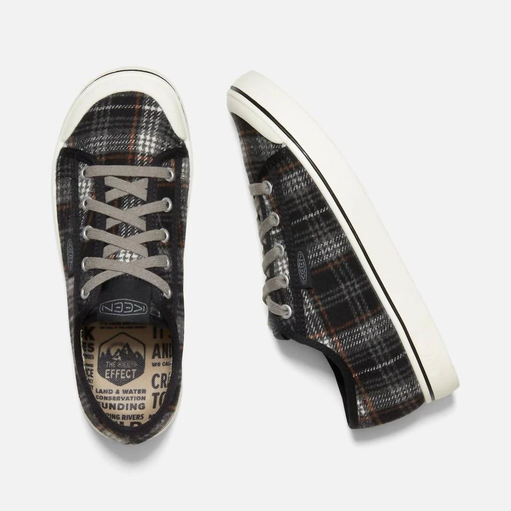 Keen Elsa Sneaker In Black Plaid/steel Grey 3