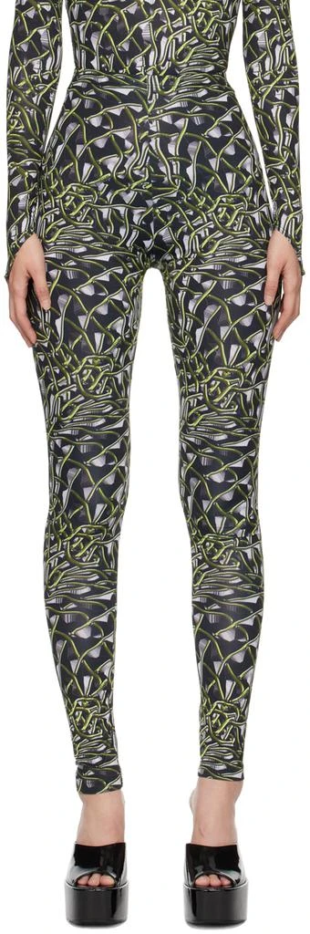 Maisie Wilen Black & Green Body Shop Leggings 1