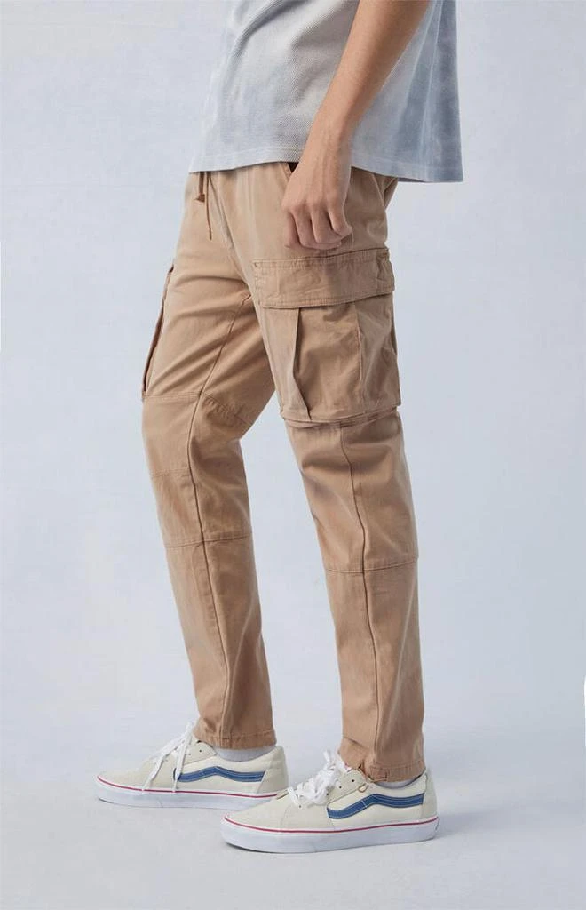 PacSun Eco Stretch Canvas Khaki Slim Cargo Pants 1
