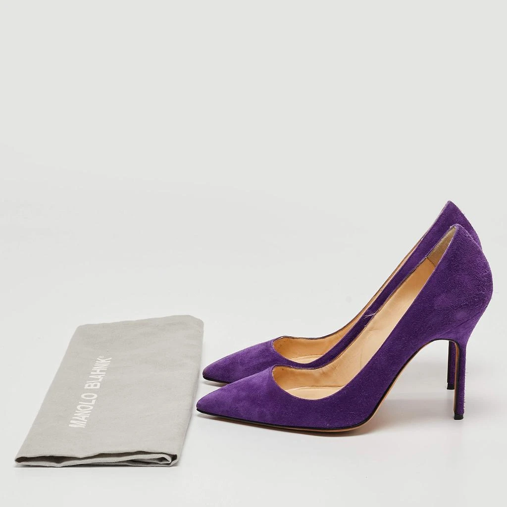 Manolo Blahnik Manolo Blahnik Purple Suede BB Pointed Toe Pumps Size 36 10