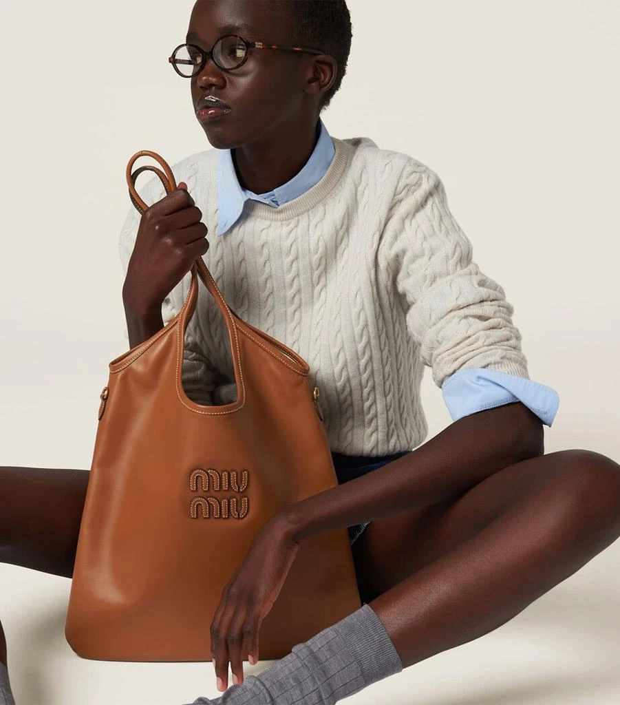 Miu Miu Leather Ivy Tote Bag 2