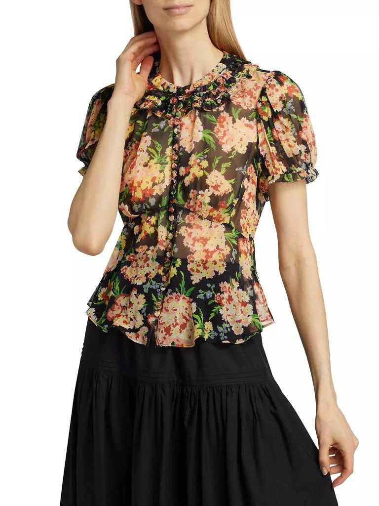 DÔEN Alona Silk Floral Top 3