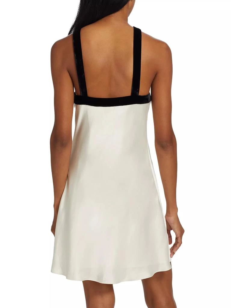 Tanya Taylor Elfreda Satin & Velvet Minidress 5