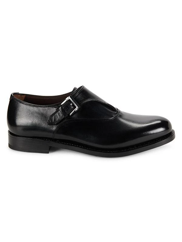 Salvatore Ferragamo Liborio Leather Monk Strap Shoes 1