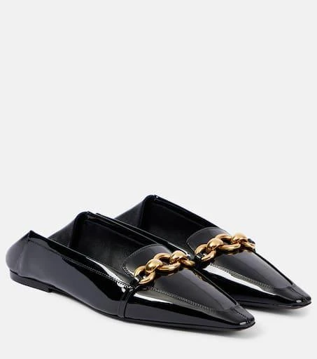 Yves Saint Laurent Le Maillon convertible patent leather mules 1