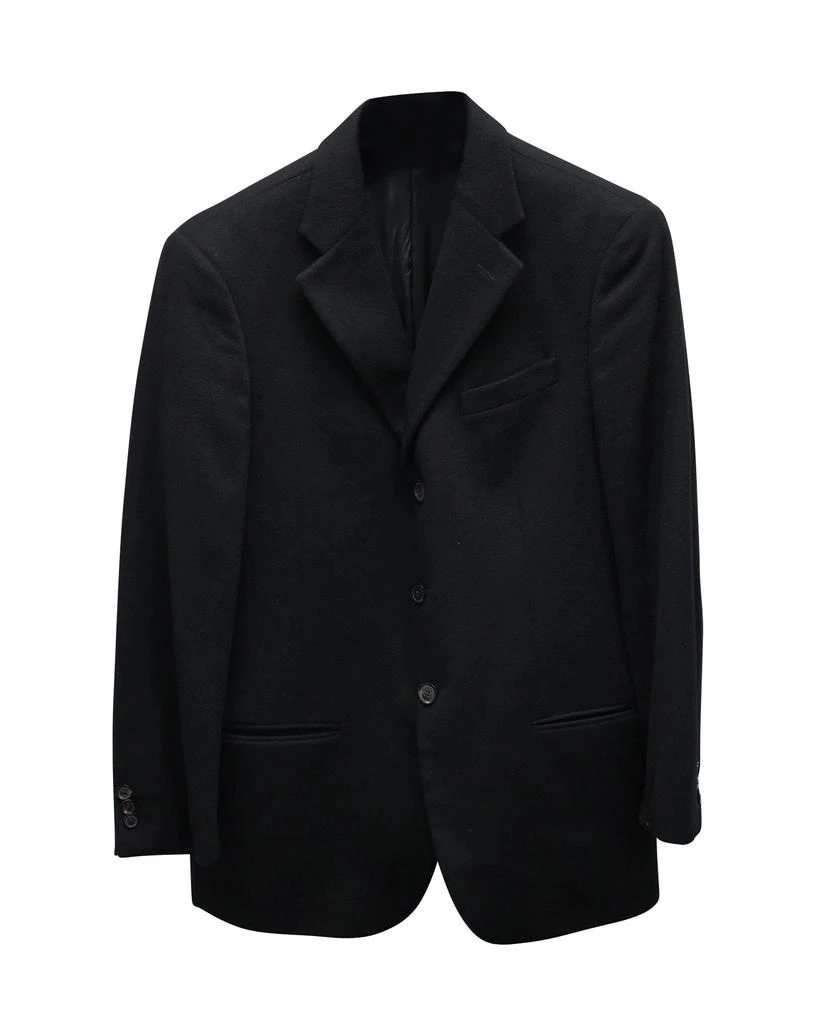Armani Collezioni Single Breasted Blazer in Black Wool 1