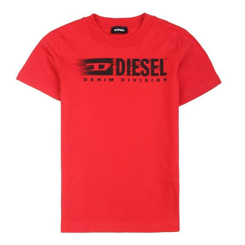 Diesel Red Logo Print T-Shirt 1