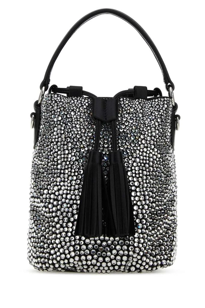Miu Miu Embellished Satin Bucket Bag 1