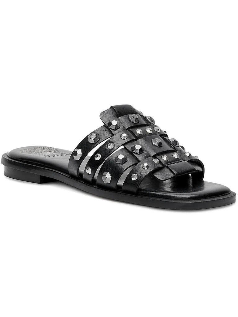 Vince Camuto Neverna Womens Leather Studded Slide Sandals 5