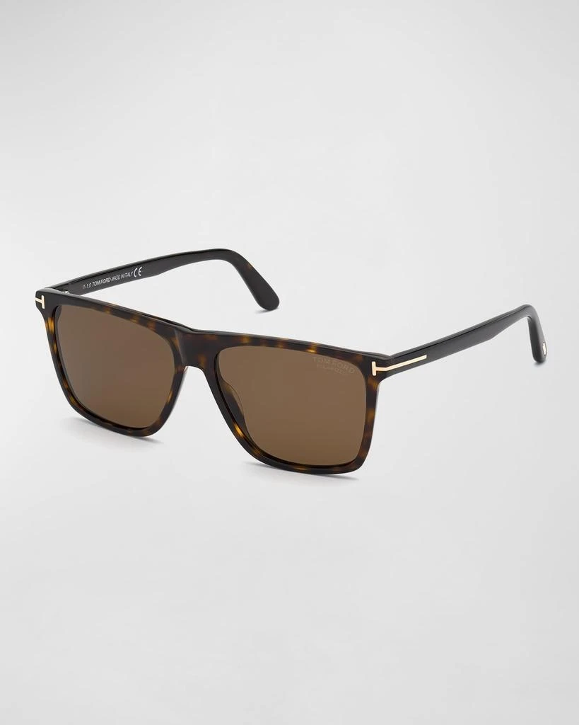 Tom Ford Men's Fletcher Polarized Square Acetate Sunglasses 1