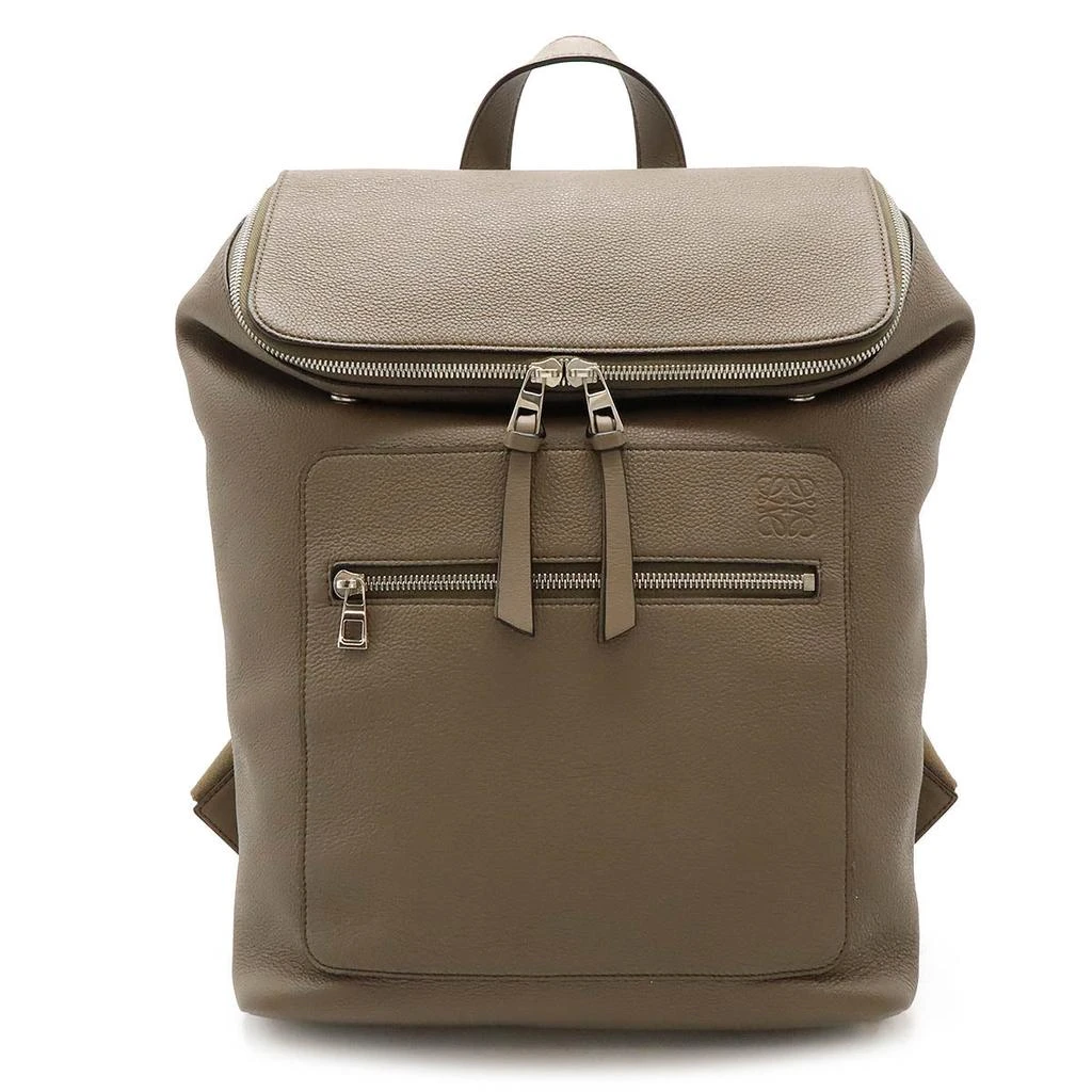 Loewe Goya Slim Backpack Soft Grain Calf Leather Brown 1