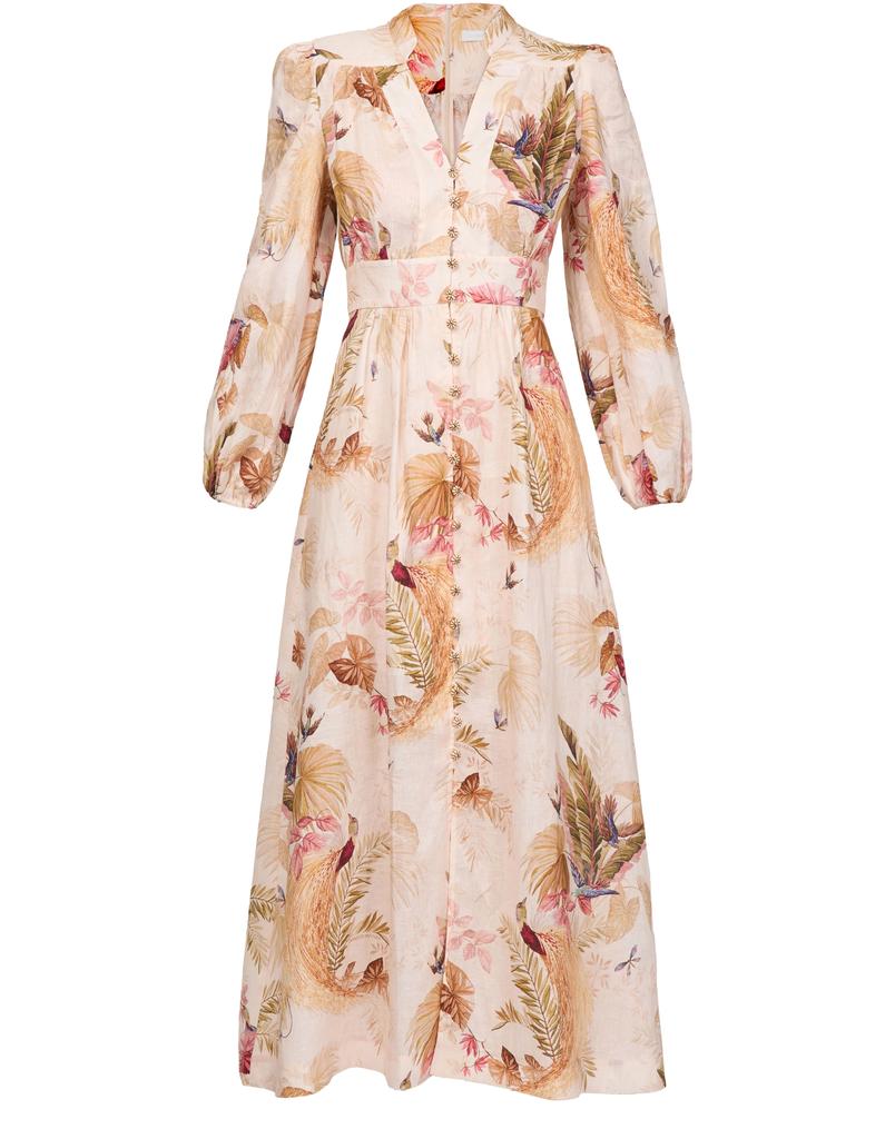 ワンピース Zimmermann ASCENSION PLUNGE MIDI DRESS Shop Ascension plunge midi dress on Sale at BeyondStyle