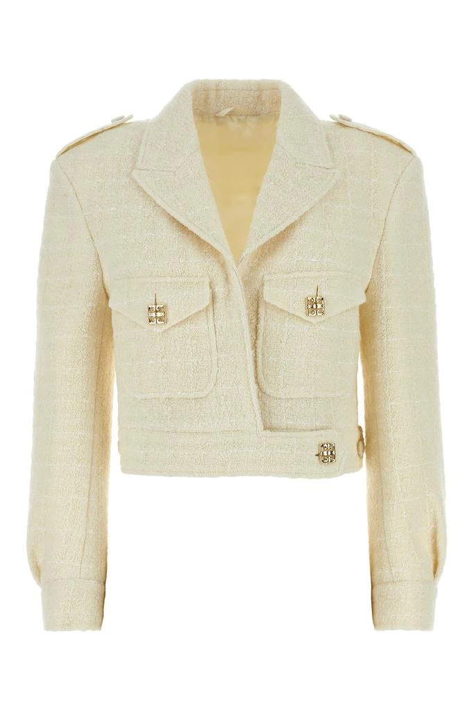 Givenchy Givenchy 4G Plaque Tweed Cropped Jacket 1