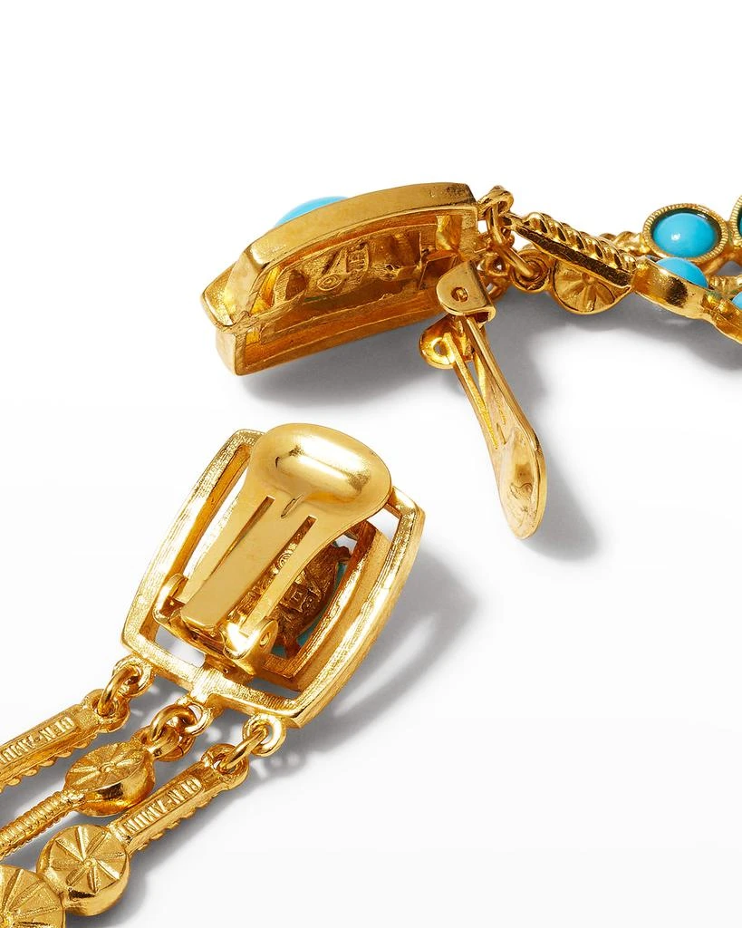 BEN-AMUN Gold and Stone Clip-On Earrings 4