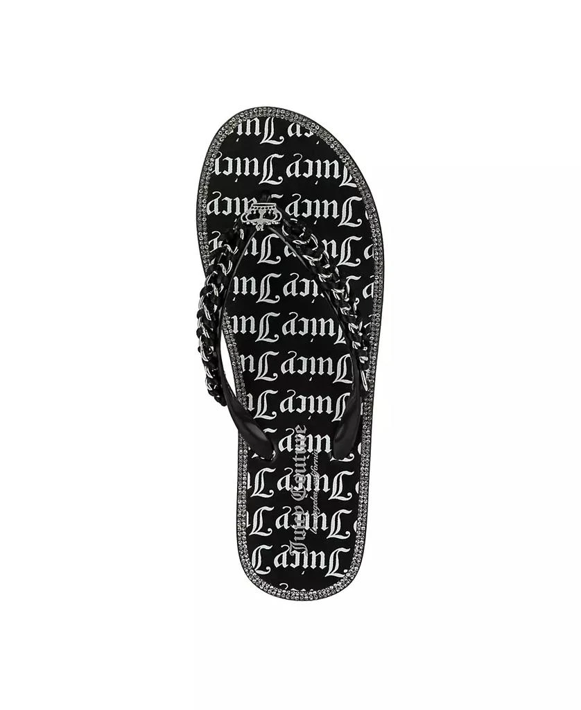 Juicy Couture Women's Spacey 2 Chain Detail Flip Flop Sandals 4