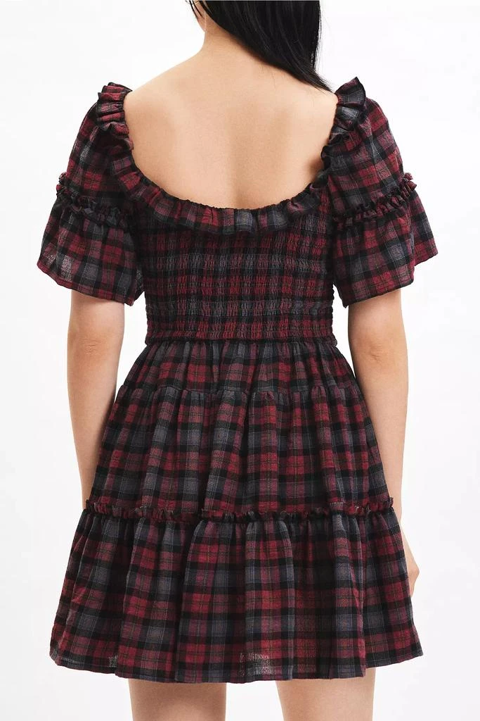 Kimchi Blue Kimchi Blue Juniper Plaid Ribbon Trim Mini Dress 5