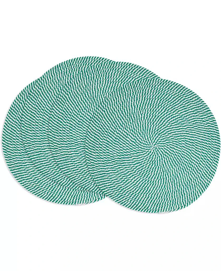 Saro Lifestyle Stripe of Mint Placemats, 15" Round 1