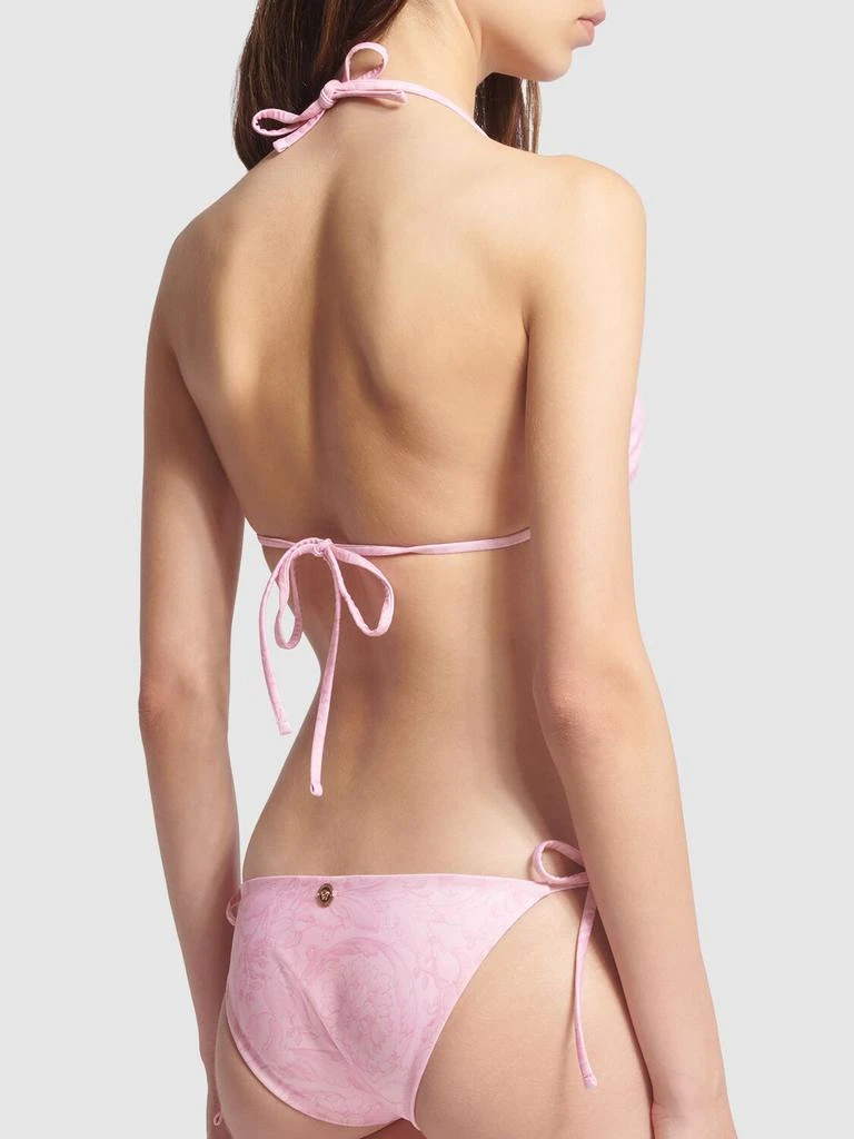 Versace Barocco Print Lycra Triangle Bikini Top 2