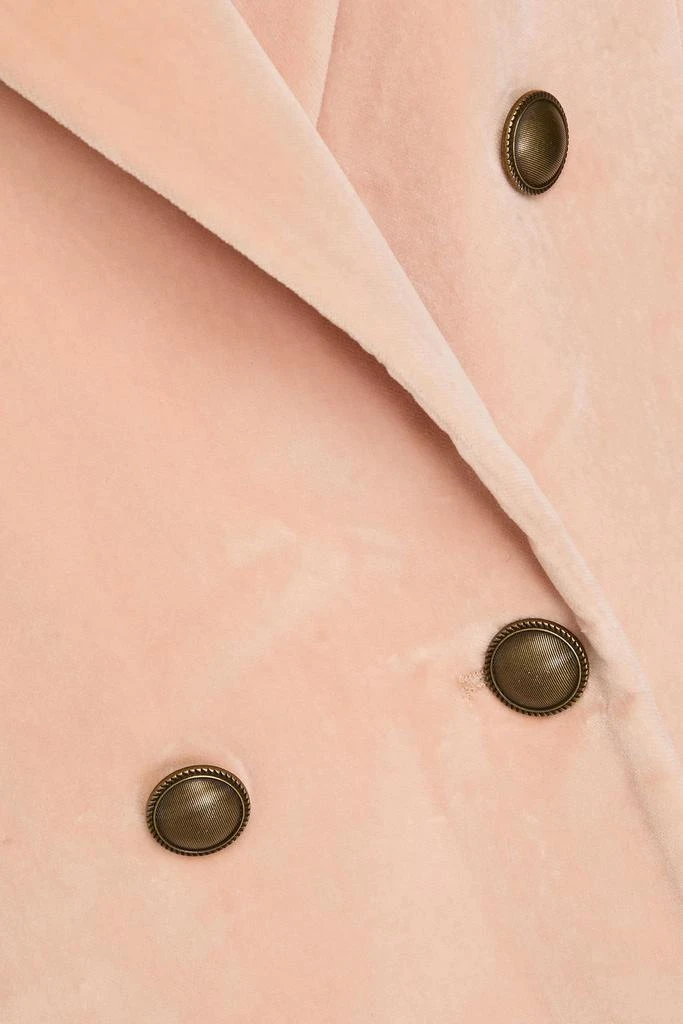 FRAME Double-breasted cotton-blend velvet blazer 4