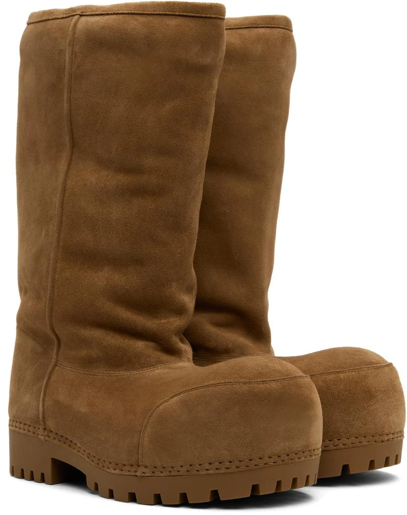 Balenciaga Tan Alaska Fur High Boots 4