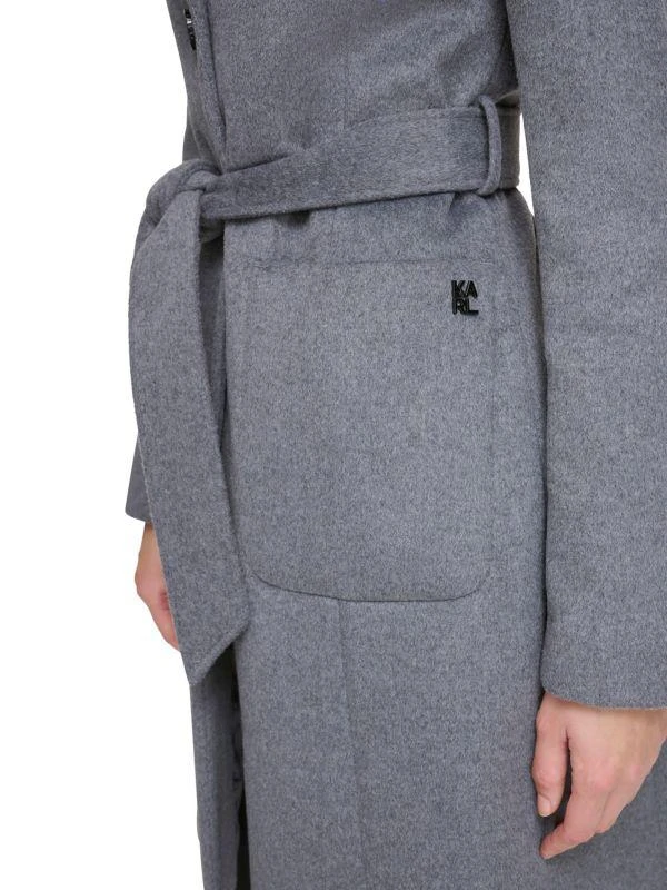 Karl Lagerfeld Paris Single Breasted Wool Blend Coat 3