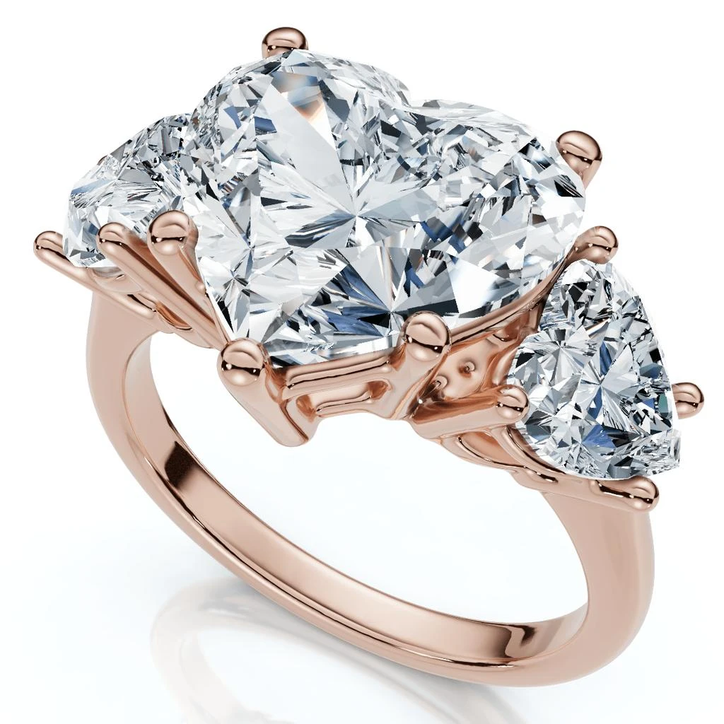 Pompeii3 Certified 5Ct Heart Shape Diamond Engagement Ring 14k Gold or Platinum Lab Grown