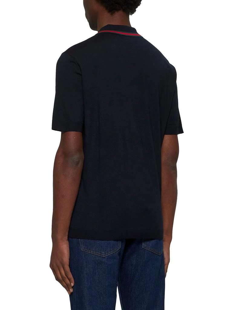 Gucci GUCCI | Blue knit Web polo shirt | Man | XXL 3