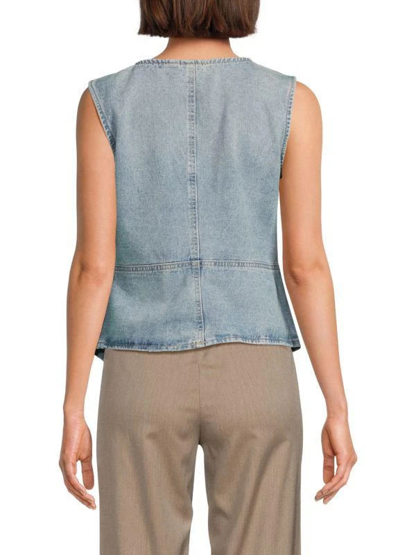 VERO MODA Siola Round Neck Denim Vest 2