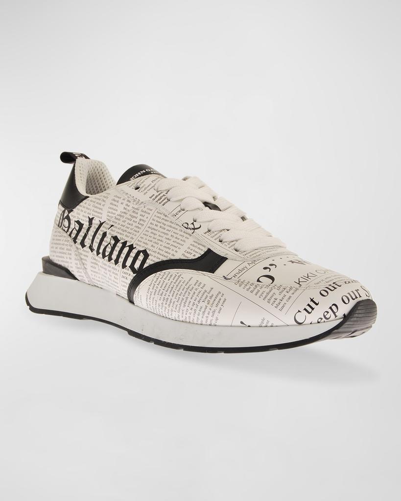 John Galliano Paris Men's Gazette Logo Runner Sneakers