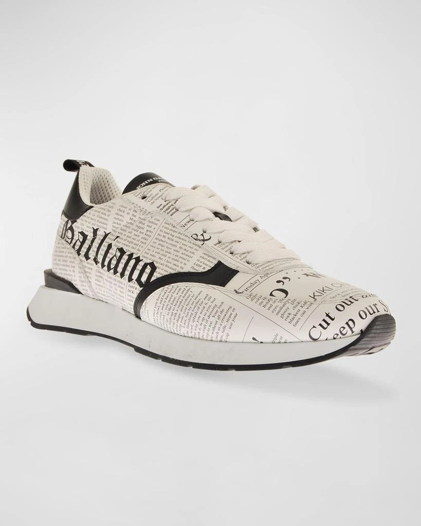 John Galliano Paris Men's Gazette Logo Runner Sneakers 2