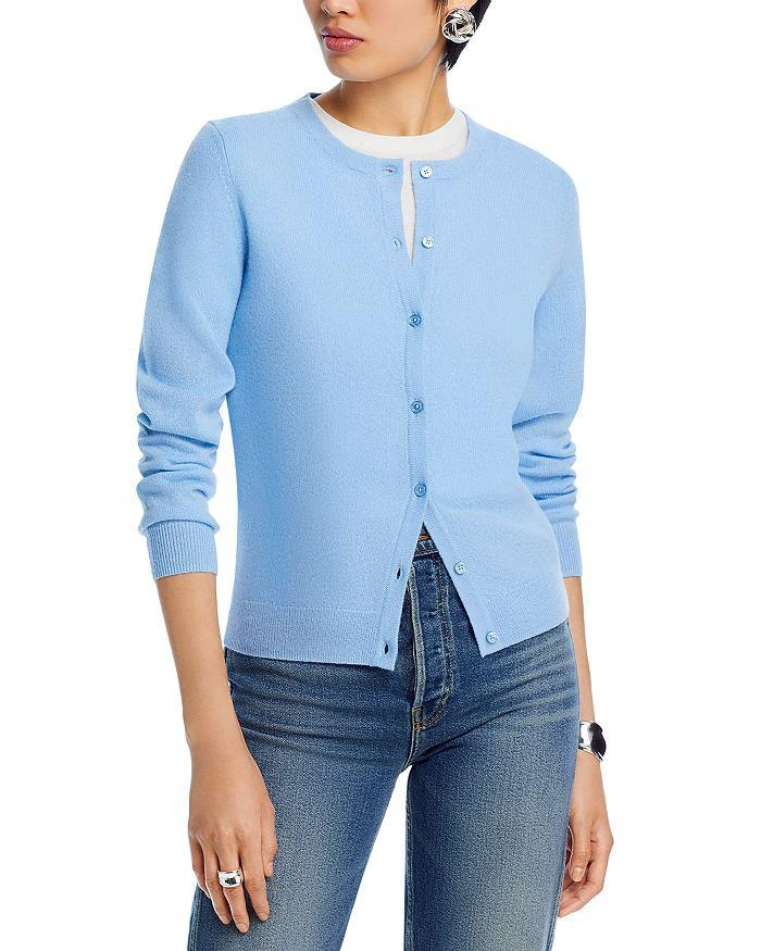 Bloomingdale's C by Bloomingdale's Crewneck Cashmere Cardigan - Exclusive 1