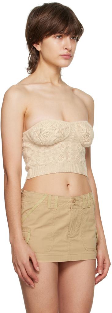 Danielle Guizio Off-White Strapless Tube Top
