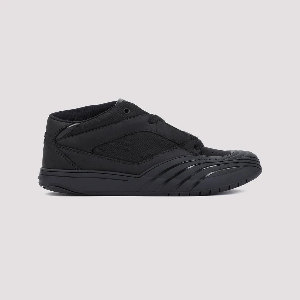 Givenchy Black Calf Leather New Line Men Shoes Mid-Top Sneakers 3
