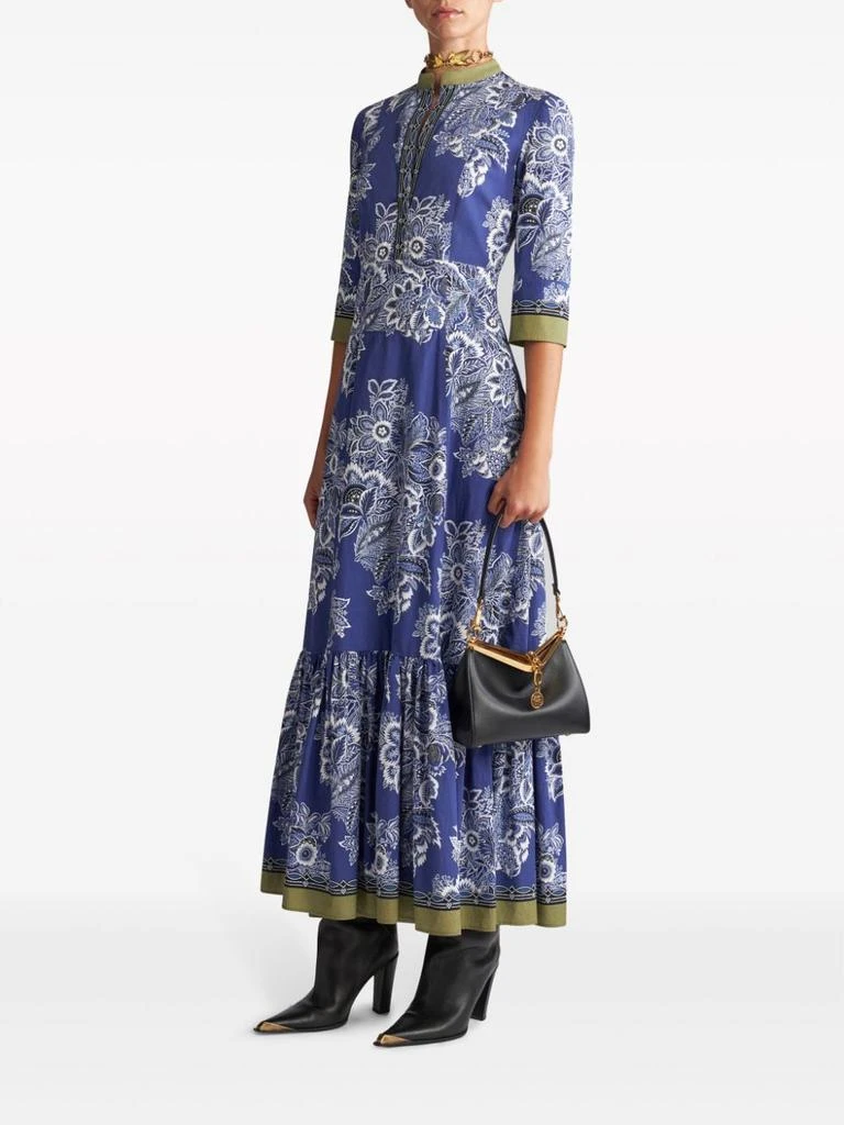 ETRO VESTIDO LARGO PRINT AZUL ESTAMP AMEBAS 5