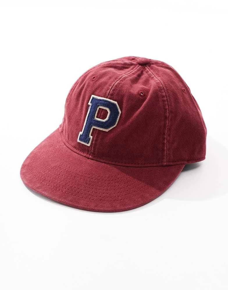 Ralph Lauren Polo Ralph Lauren authentic large P twill baseball cap in burgundy 4