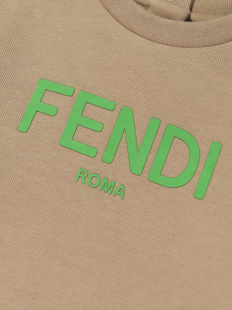 Fendi Kids Fendi Baby Logo Sweatshirt in Beige 3