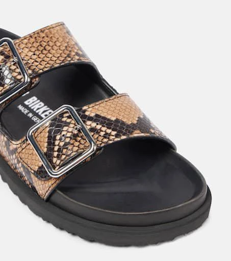 Birkenstock Arizona snake-effect leather sandals 5