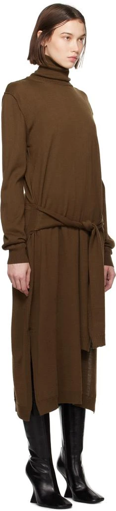 Lemaire Brown Trompe L'Oeil Midi Dress 2