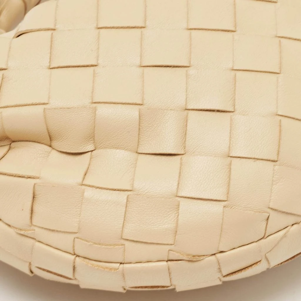 Bottega Veneta Bottega Veneta Beige Intrecciato Suede Mini Jodie Hobo 12
