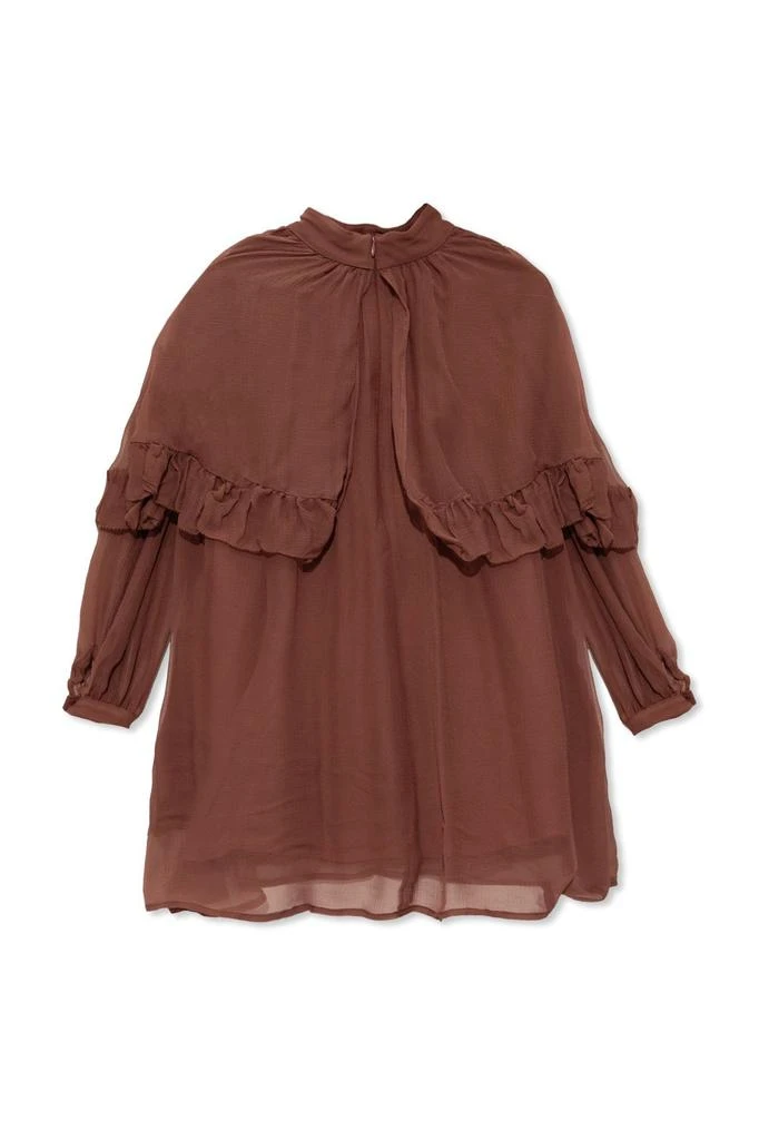 Chloé Chloé Kids Long Sleeved Frilled Overlay Dress 2