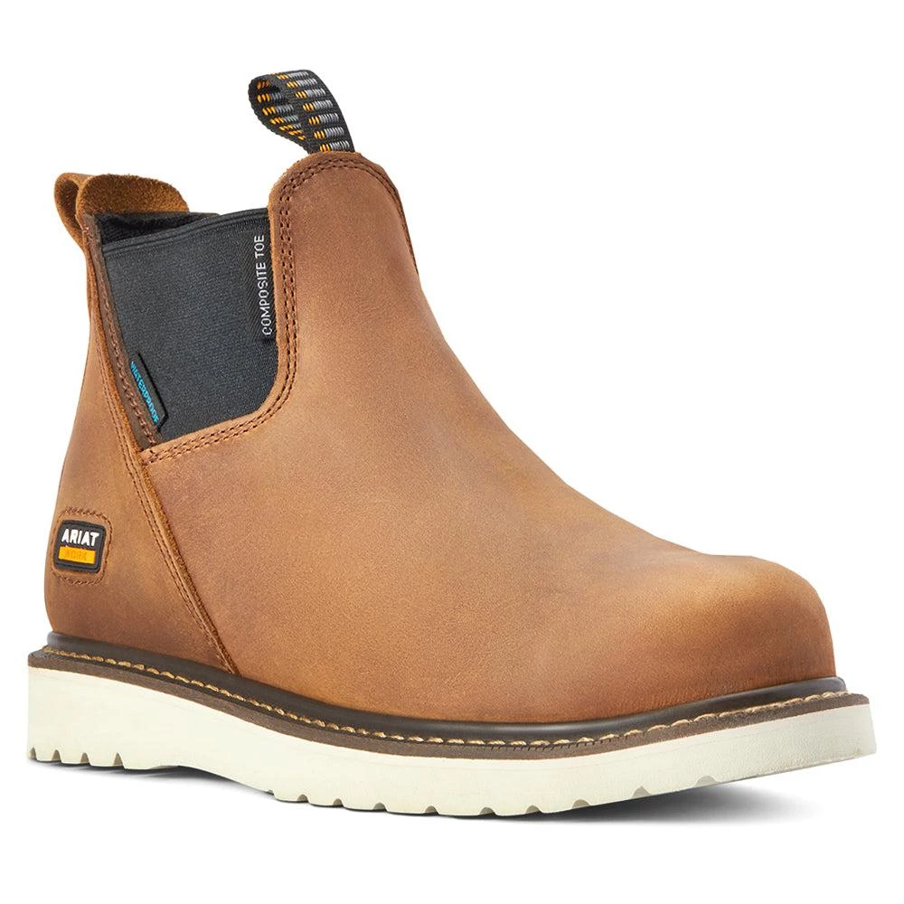 Ariat Rebar Wedge Chelsea Waterproof Composite Toe Work Booties 2