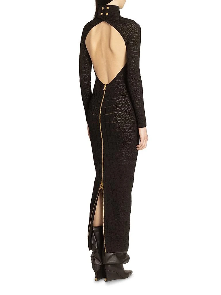Balmain Croc-Effect Knit Open-Back Maxi Dress - Dresses & Skirts - Compare  Prices from 9+ Stores - Free Shipping - BeyondStyle