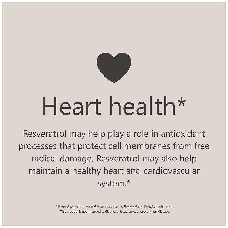 Walgreens Resveratrol 500 mg Softgels (30 days) 6