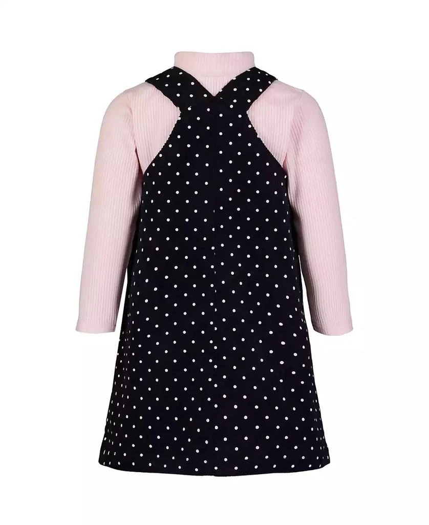 Blueberi Boulevard Baby Girls Pink Long Sleeve Top, Headband and Polka-Dot Ribbed Jumper Set 3